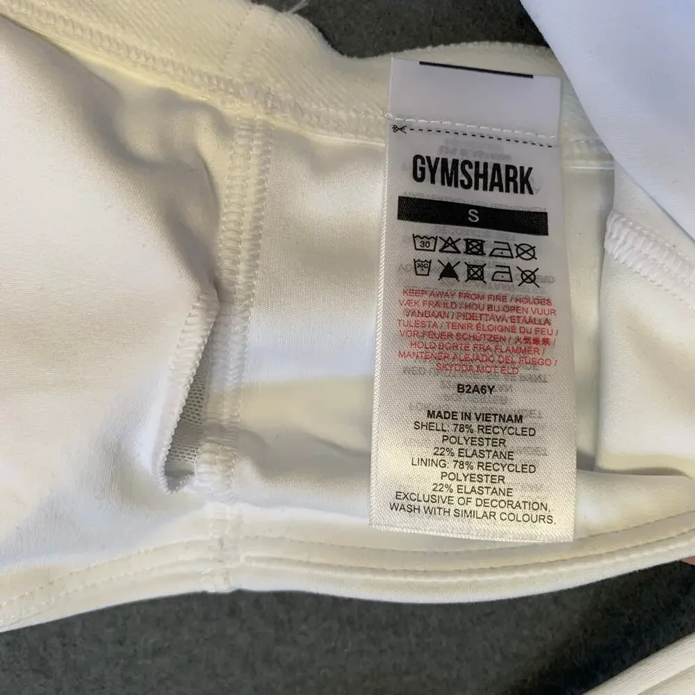 NWOT Gymshark White Bandeau Sports Bra Small B2A6Y - Picture 4 of 6